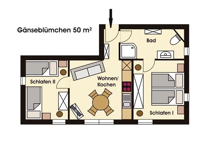 Appartement Gaensebluemchen *
